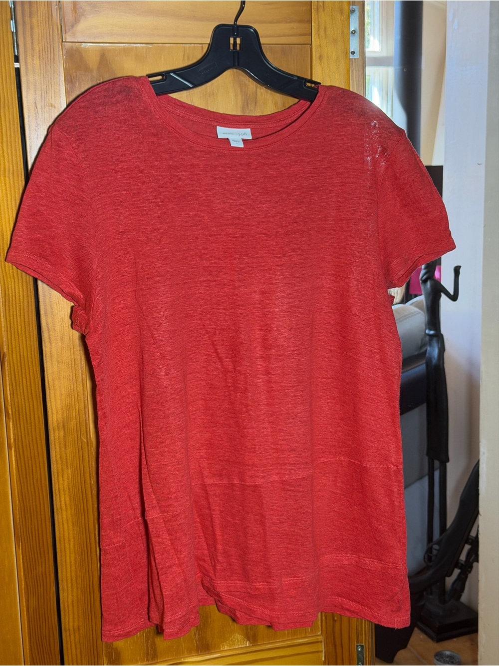 J. Jill Burnt Orange Short Sleeve Linen Tunic | Sz L